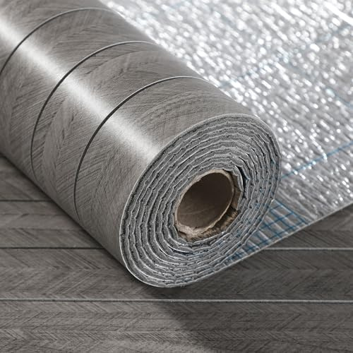 Swehooirt 3mm Thick Wood Effect Vinyl Self Adhesive Wallpaper Dark 3D Thermal Wood Panel Wallpaper Decorative Slat Wall Panels for Furniture Waterproof Kitchen Living Room Bedroom Ceilings