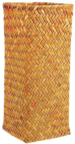 VALICLUD Vaso Decorativo Intrecciato in Paglia Stile Rustico, Leggero e Facile da Posizionare, per Fiori Secchi su Davanzale o Ufficio Elegante