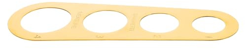 Cabilock Edelstahl Pasta Messwerkzeug Mit Vier Löchern Einfach Zu Reinigen Vielseitiger Spaghetti Und Nudel Portionsmesser Für Präzise Kochportionen Langlebiges Küchen-gadget in Gold