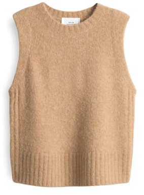 OPUS Damen Pullunder | PUCKU Regular Strickpullunder mit Wollanteil Caramel, 38