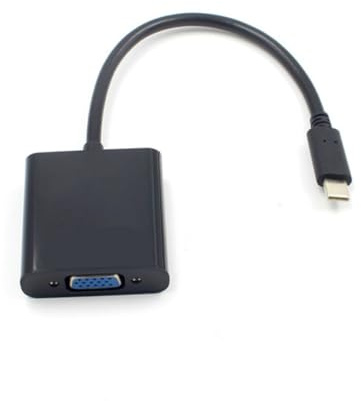 HOMSFOU Câble Adaptateur USB-c Mâle vers Vga Femelle pour TV Projecteur Et Moniteur Noir