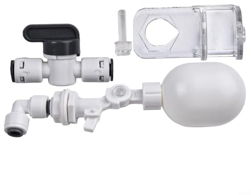 Valvola a sfera galleggiante in acrilico per acquario, alimentazione automatica, regolazione manuale del livello fino a 15 cm, non richiede alimentazione