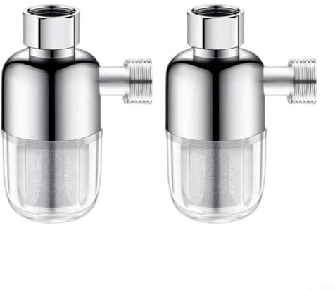 Sistema de filtro de ducha de 1/2 pulgada, 2 filtros de agua de grifo con filtro de cal para duchas, grifos, lavadoras