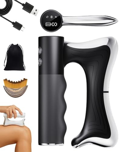 Dispositivo de Contorno Corporal Completo con Calor y Ems, Raspador Eléctrico de Fascia para Alivio Muscular, Reafirmante de La Piel, Drenaje Linfático, Masajeador Anticelulítico para Abdomen, Brazos