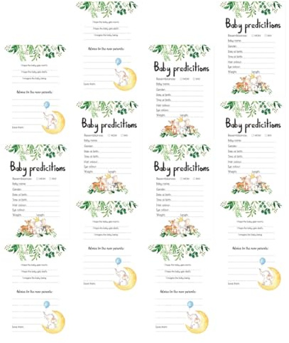 SWETRACE 20 Tarjetas de Predicción para Shower, Juego de Revelación de Género para Bebés, Tarjetas de Consejos para Fiestas de Revelación, Paquete de 20 Unidades para Eventos