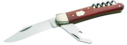 Solingen Hartkopf 330110 Taschenmesser, 3-TLG., Stahl 1.4034, Rotholz, Neusilberbacken