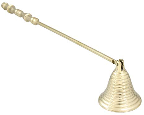 KERZENLÖSCHER aus Messing 25 cm mit beweglichem Kopf, sicheres Löschen ohne Rauch oder Wachsspritzer, Handarbeit aus Indien, edles ZUBEHÖR für Advent & Weihnachten von MaMeMi