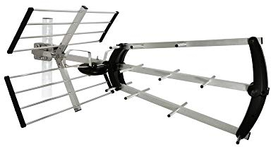 Metronic 415047 Antenna esterna Trinappe 20 db - Filtro 4G - UHF - Spina F compatta e pieghevole