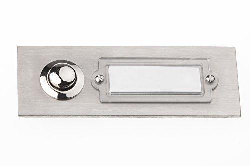 HUBER campanello a pulsante da incasso in acciaio inox - con targhetta - campanello a pulsante da incasso I in ottone - interruttore per campanello, campanello