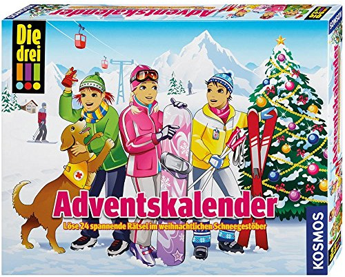 Kosmos Die DREI ??? Kids 631185 - Adventskalender 2016 - Löse 24 spannende Rätsel im weihnachtlichen Schneegestöber