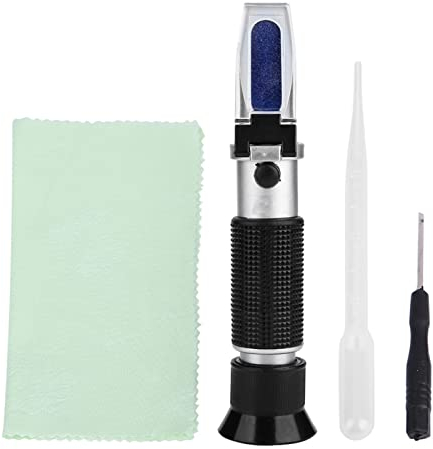 Akozon Brix Refraktometer, RZ120 Handheld Refraktometer Zucker Tester für Bier Wein Fruchtsaft Automatische Temperaturkompensation 0-32% Spezifisches Schwerkraft-Hydrometer mit ATC