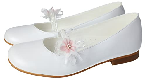 BAMBINELI 5235 COMUNIÓN Flor Bambi NIÑA Zapato COMUNIÓN Blanco 38