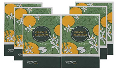 FloralSimplicity Orange Blossom Scented Sachets Pack of 6, Spring and Summer - Long-Lasting Scented Bags, Home Fragrance, Air Freshener & Deodorizer for Closet, Room, Drawer, or Cars, Made in USA
