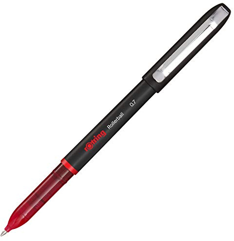 rOtring Rollerball-Tintenroller | feine Spitze (0,7 mm) für saubere Linien | rote Tinte | 1 Stück