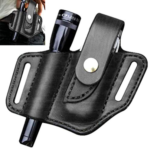 Portaherramientas táctico de Cuero, Funda de Cuero EDC Organizador de Herramientas EDC Bolsa de Almacenamiento práctica Multifuncional de Cuero PU