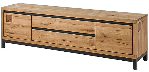 MASSIVMOEBEL24.DE | TV-Board Wildeiche 190x40x56 Natur geölt VILLANDERS #153