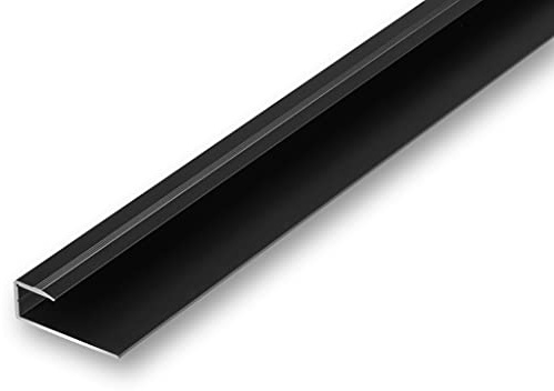 NALine® Einschubprofil für Hartböden von 7-9 mm Belagstärke 1500 mm lang schwarz Abschlussprofil Endprofil Einfassprofil für Hartböden U-Profil