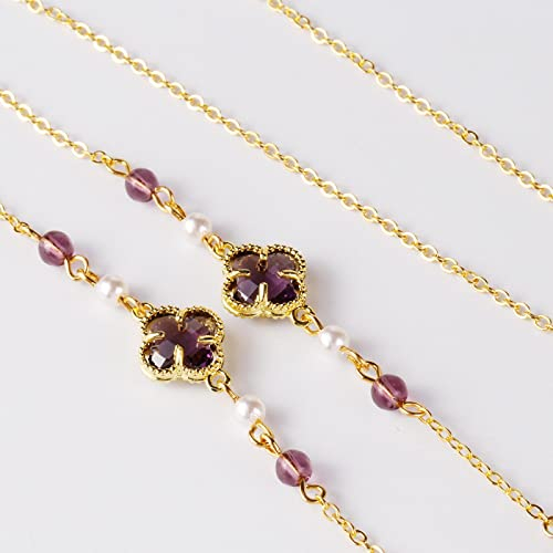 Brillenkette Kristall-Sonnenbrillen-Ketten Lanyard Für Frauen Männer Schwarze Brillenketten Anti-Verlorene Kopfhörerhalter Mode-Halskette 7