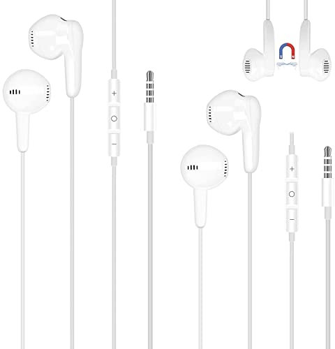 ANLINKSHINE Auricolari stereo in-ear da 3,5 mm, con microfono e controllo del volume, compatibili con PS5, PS4, Xbox Series X, Series S, Xbox One, Switch (confezione da 2)