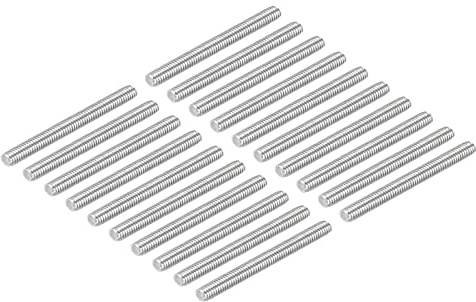 DMiotech 20 Stück Gewindestange M4 x 45mm Gewindestab Messing Gewindestifte Metrische Vollgewindestange Gewindebolzen für Möbel Maschinen Schraubverbindungen