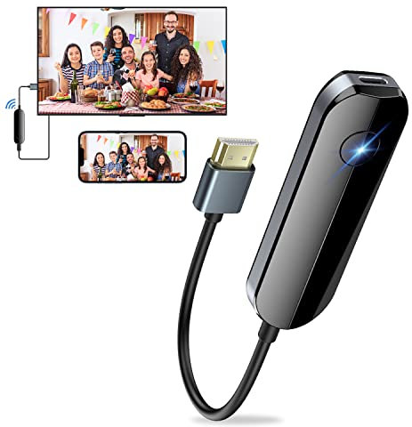 lulaven iShare iOS-HDMI-Display-Adapter (nur iOS), Streaming-Gerät für alle iPhone-Modelle zu TV, HD-Video- und Audio-Synchronisation, Streaming-Spiegelung, YouTube-Tiktok auf TV, unterstützt nicht