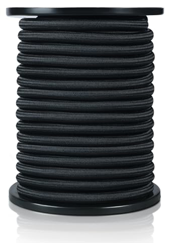 Wesnoy Corda elastica da 30,5 m, in poliestere di grado marino, per progetti fai da te, cravatte, tempo libero, uso interno ed esterno (9,5 cm)