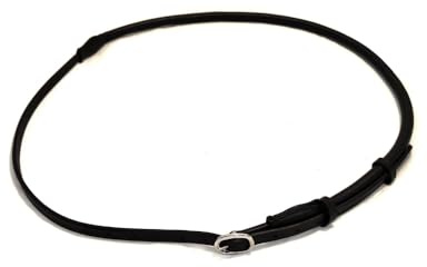 Leder Halsring Halsriemen Round für Pferde verstellbar Farbe Schwarz