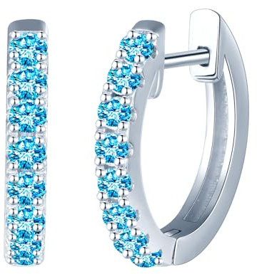 CONILOK Ohrringe Silber 925 Creolen Damen Ohrringe 14mm Ohringe Groß Zirkonia Ohrring Ohrschmuck Geschenk für Sie Frauen Freundin Frau Teenager Mädchen Geburtstag Muttertag Hochzeit Weihnachtstag