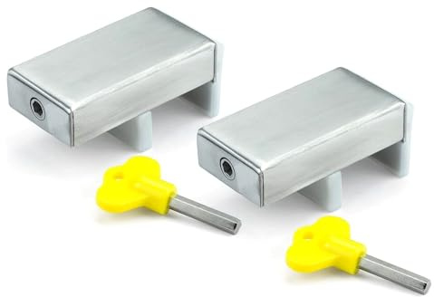 VIGRAF® Set 2 Cierre Ventana Corredera | Seguridad Ventanas Correderas | Cerradura Puerta Aluminio
