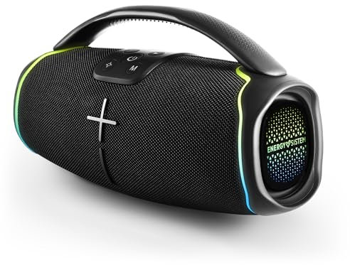 Energy Sistem Hyperbeat - Altoparlante Bluetooth (Bluetooth 5.3, True Wireless Stereo, Deep Bass, 15h di batteria, IPX6, luci LED, assistente vocale)