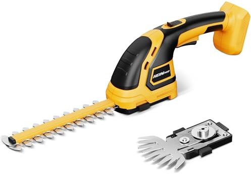 HEINPRO Hedge Trimmer Cordless Compatible with DEWALT 20V MAX Battery (No Battery), Electric Hedge Trimmer Cordless Grass Trimmer, Bush Trimmer Grass Shears Handheld for Yard, Garden, Lawn
