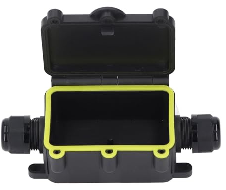 Walfront Boîte de Jonction Étanche IP68 2 Voies Éclairage Extérieur LED 450V 40A Résiste -40°C à +105°C Borniers Cuivre pour Extérieur