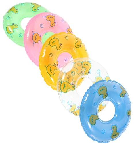 ibasenice 5St Entenschwimmring Ente Floatie Schwimmringe Schwimmer Babybadewanne Bad bastelzeug fogelschreker kucheltier dekorative Schwimmringmodelle Schwimmring Foto Requisiten PVC