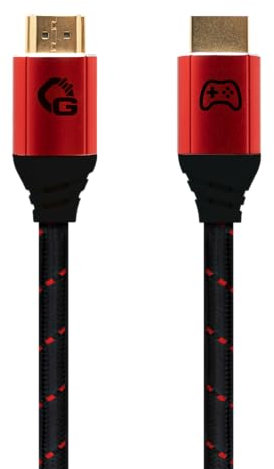 OEHLBACH GAMING New Game Red – 3 Meter - HDMI 2.1b Kabel – Ultra High Speed zertifiziert, 8K@60Hz, eARC, ALLM, VRR, DSC – kompatibel mit PS5, Xbox Series X/S, Nintendo Switch, PC – Schwarz – 1 Stück