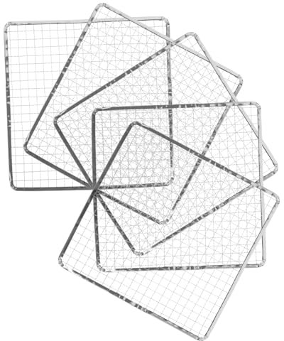 Toddmomy 5 Pezzi Rete in Metallo Per Barbecue Da Sostitutiva Per Cottura All Aperto Accessori Multiuso Per Carne e Verdure