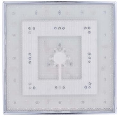 ROYJJ Upgrades - Cabezal de ducha cuadrado LED sensible a la temperatura, cambio de color, ABS LED, fácil instalación para baño, cabezal de ducha de tres colores sensible a la temperatura