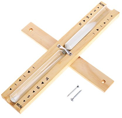 NVOQILIN Minuteurs de sauna en bois et verre - Horloge murale rotative de 15 minutes - Accessoires de sauna