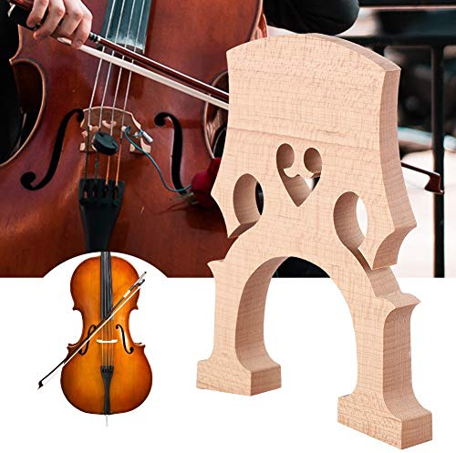 Taidda Maple Wood Durable Cello Bridge for 1/2 1/4 /8 Cellos, Excellent Sound Transmission, for Cello Players, Wood Color (piano code /4)