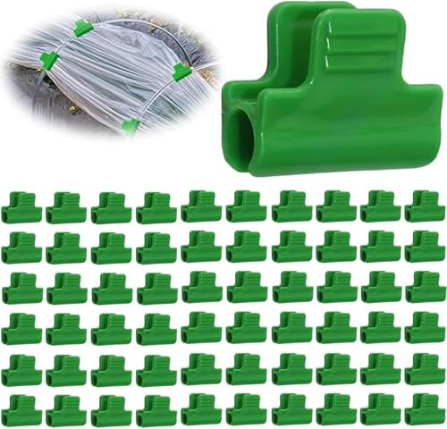 60 Pcs Garden Clips Set (30x 8mm + 30x 11mm) Heavy Duty Tarp Clips & Greenhouse Accessories UK, Durable Greenhouse Glazing Clips for Netting, Film, Covers, Plastic Clamps for Outdoor Garden Projects