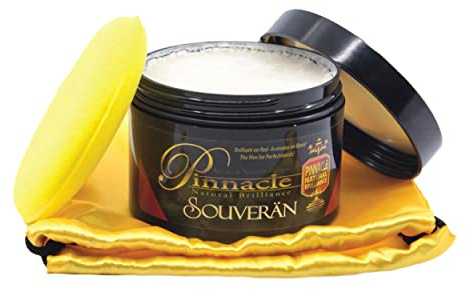 Pinnacle Natural Brilliance Souveran Wax | Hand-Poured Carnauba Wax for Rich 3D Shine & Stunning Gloss | Premium Protection | 8 oz | PIN-312-1