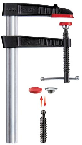 BESSEY Temperguss-Schraubzwinge TG40S12K | 300 mm Spannweite | Knebelgriff ermöglicht schnelles und kraftvolles Spannen für effiziente Arbeitsabläufe bei präzisen Fixierungen im Handwerk