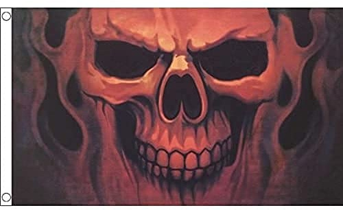 AZ FLAG - Drapeau Tête de Mort Fantome - 150x90 cm - Drapeau Corsaire - Pirate 100% Polyester avec Oeillets Métalliques Intégrés - Pavillon 110 g | Usage intérieur et extérieur Drapeau décoratif Happy Halloween coutures doubles et bords renforcés avec œillets métalliques