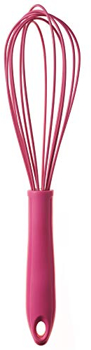 Kochblume Schneebesen L | Premium-Silikon & BPA frei| Hitzebeständig | Spülmaschinenfest | 27cm | Farbe: pink