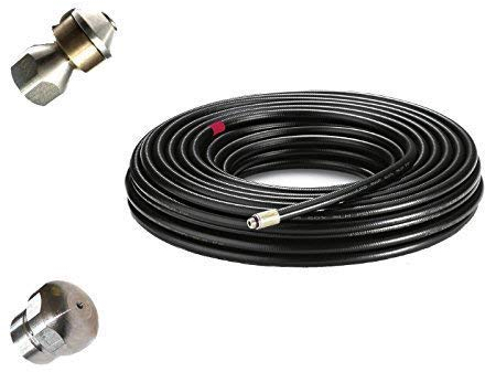 25 Meter Professional Rohrreinigungsschlauch-SET (3-Teilig) passend für Kärcher, Kränzle, Alto, WAP, KEW Hochdruckreiniger Professional ersetzt 6.390-028.0 6.390-030.0