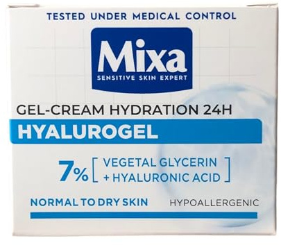 Mixa Hyalurogel Intensive Feuchtigkeitscreme Gel für normale, dehydrierte Haut, 50 ml