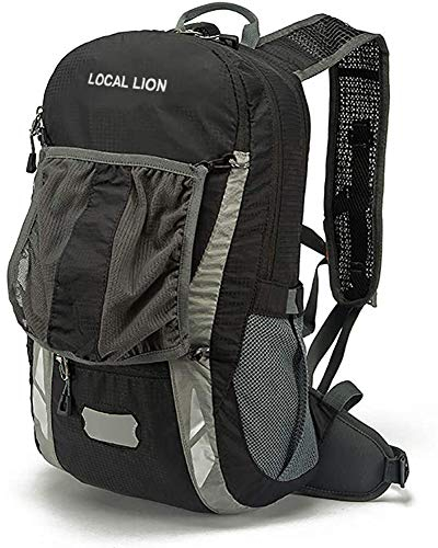 LOCAL LION Fahrradrucksack Wanderrucksack 18L mit Regenschutz für Damen Herren Rucksack mit Rückenbelüftung wasserdicht zum Radfahren Sport Schule Wandern Alltagsleben Camping