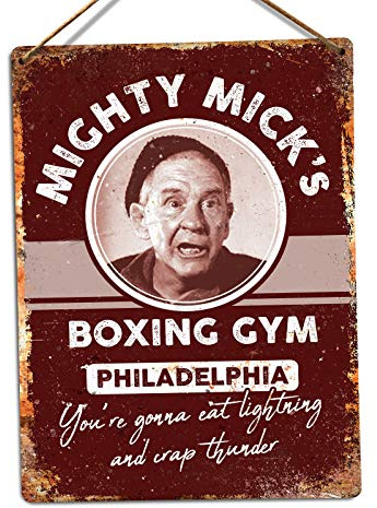 Toasted Merch Mighty Mick's Boxing Gym - Maroon – Small Twine | Printed Metal Wall Sign Plaque