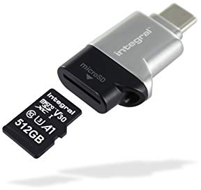 Integral Micro SD USB3.0/USB-C Type-C OTG Memory Card Reader Adapter- Super Fast Transfer Speeds, Plug & Play and Compatible with microSDXC / microSDHC UHS-I U1 & U3