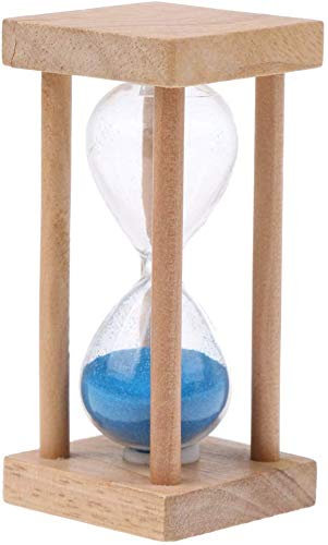 Inzopo 5 Minutes Wooden Sandglass Hourglass Sand Egg Timer Kitchen Clock Glass Gift, Sand Glass Hour Meter Sand Timer for Children Sand Clock Sandglass Hourglass Sand Clock Game Home Decoration