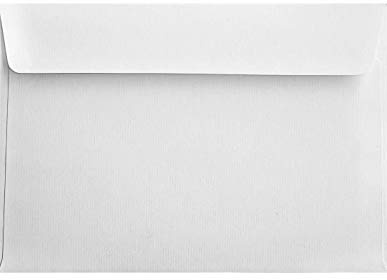 Netuno 100 Umschläge Weiß gerippt DIN C5 16,2x22,9 cm festlich und stilvoll | 120g Aster Laid White · große feine weiße Briefhüllen Strukturpapier für Hochzeit, Einladungen & Grußkarten